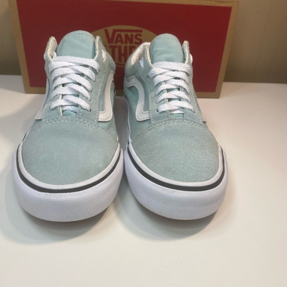 🔥 VANS OFF THE WALL LIGHT BLUE LOW SKATE SHOES WOMENS SIZE 5 MENS SIZE 3.5 - Picture 4 of 12